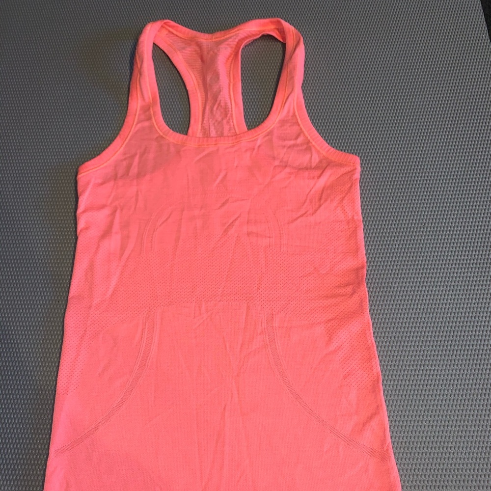 Lulu lemon coral color racerback tank size 2